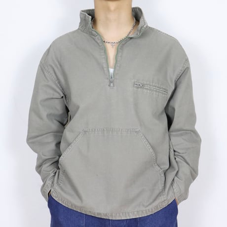 French Vintage Half-Zip Pullover Smock 00s.