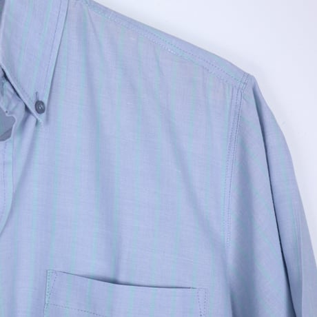 French Vintage Pastel Blue BD S/S Shirts 1980s