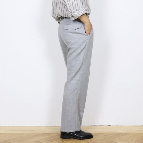 French Vintage Flared Wool Trousers 1970.