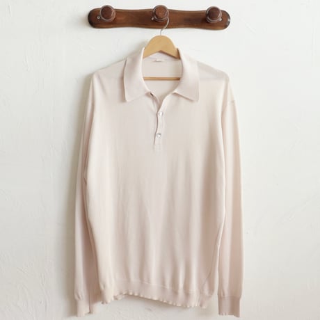 Euro Vintage "CREAM" Knit Polo Shirts 1980s
