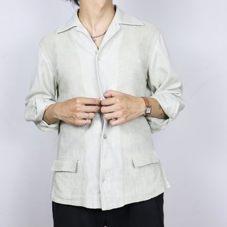 Italian Vintage "PANCALDI & B" Open Collar Shirts 1970-80s