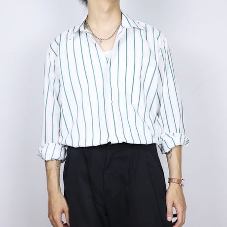 Euro Vintage Stripe Dress Shirts 1980s-90s
