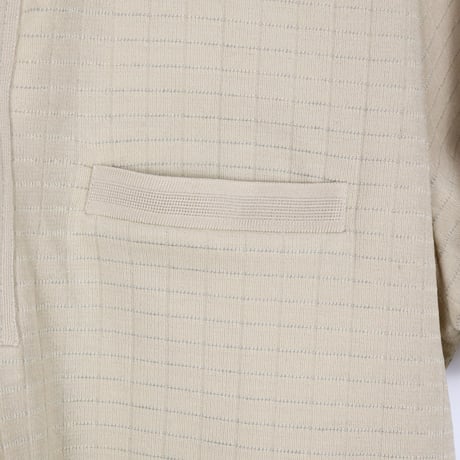 French Vintage Half Zip Knit Polo Shirt 1980s