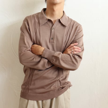 Euro Vintage "Mocha" Knit Polo Shirts 1980s