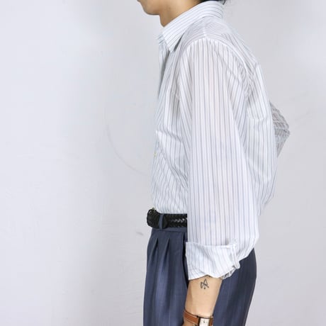 German Vintage Nylon Stripe Dress Shirts 1970s