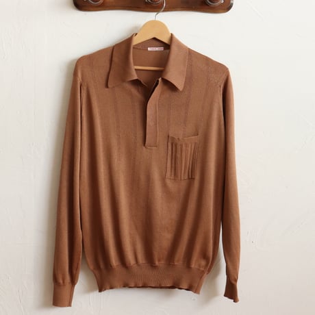 Euro Vintage "Chocolate" Knit Polo Shirts 1980s.