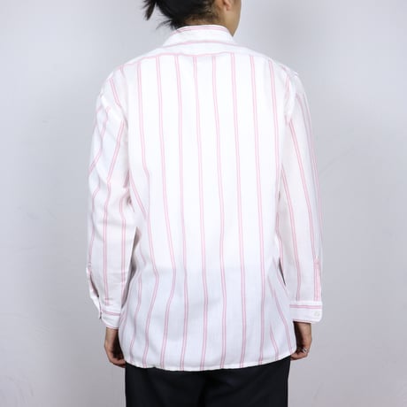 French Vintage Pink Stripe with "E.BERGER" Shirts 1980s