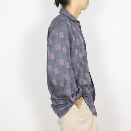 French Vintage Geometric Pattern Shirts 1980-90s