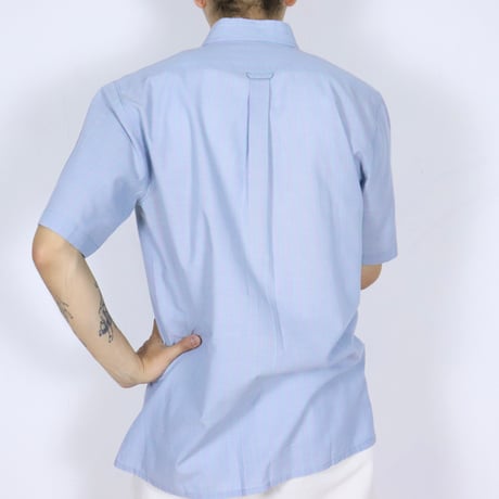 French Vintage Pastel Blue BD S/S Shirts 1980s