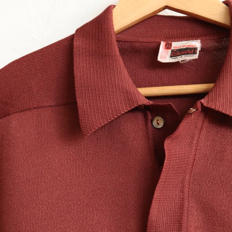 French Vintage "AZUKI" Knit Polo Shirts 1970s.