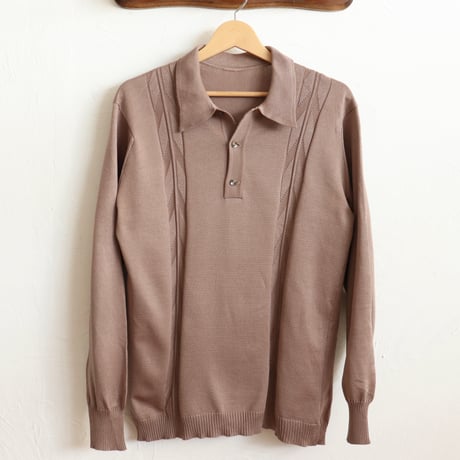 Euro Vintage "Mocha" Knit Polo Shirts 1980s