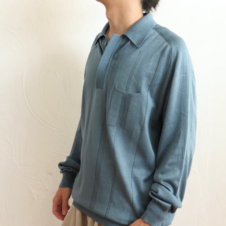 Italian Vintage "SKY" Knit Polo Shirts 1980s