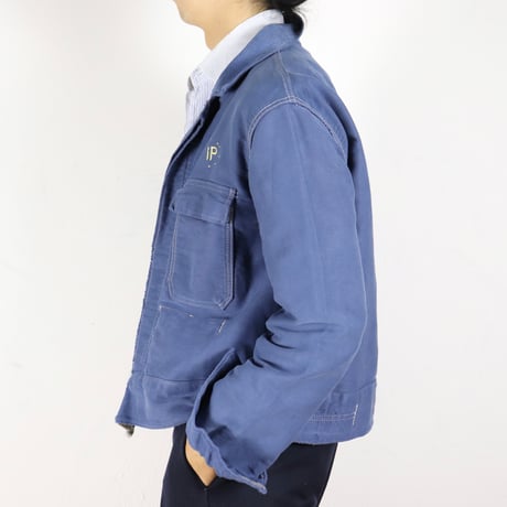 French Vintage Moleskin Work Jacket 1950-60s.