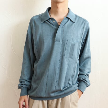 Italian Vintage "SKY" Knit Polo Shirts 1980s