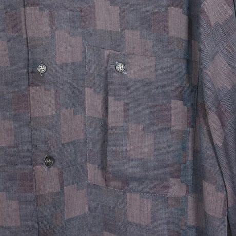 French Vintage Geometric Pattern Shirts 1980-90s