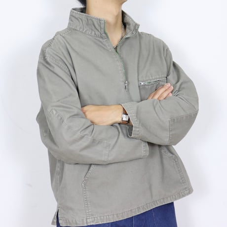 French Vintage Half-Zip Pullover Smock 00s.