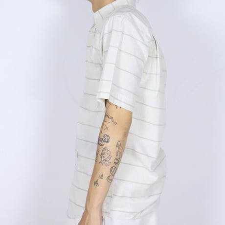 Italian Vintage Windowpane Check BD S/S Shirts 1980-90s