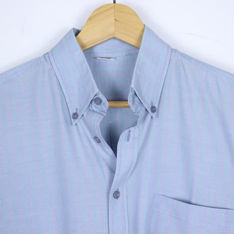 French Vintage Pastel Blue BD S/S Shirts 1980s