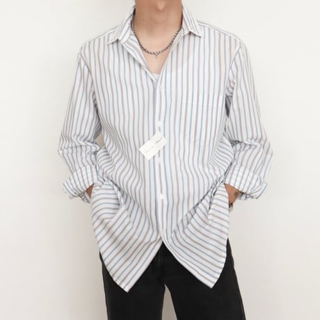German Vintage Double Collar Stripe Dress Shirts 1990-00s