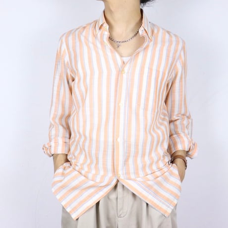 UK Vintage Button Down Stripe Shirt 1980s