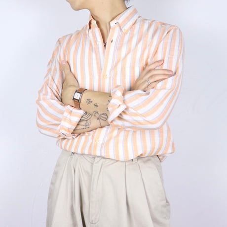 UK Vintage Button Down Stripe Shirt 1980s