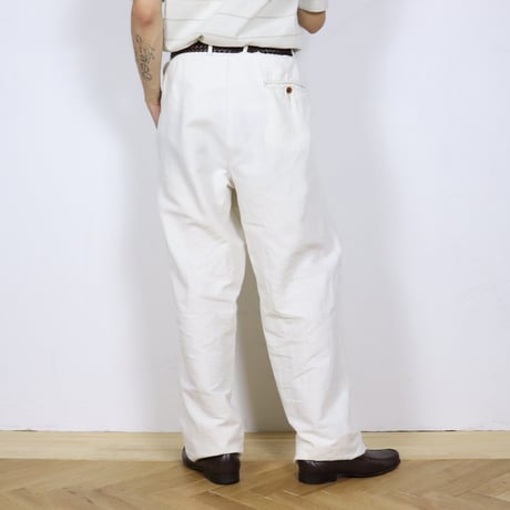 Euro Vintage Linen 2-Tuck Trousers 1980s