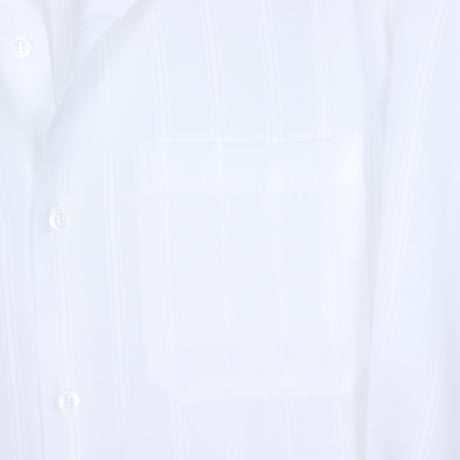 Euro Vintage White Tonal Stripe Dress Shirts 1990s