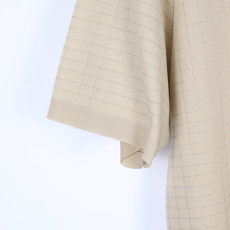 French Vintage Half Zip Knit Polo Shirt 1980s
