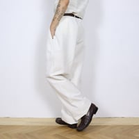 Euro Vintage Linen 2-Tuck Trousers 1980s