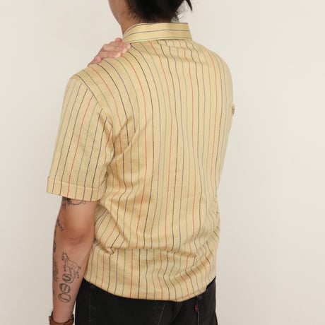 Euro Vintage Mulch Stripe Polo Shirts 1980s