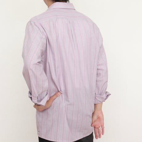 Euro Vintage Mulch Stripe Dress Shirts 1980s-90s