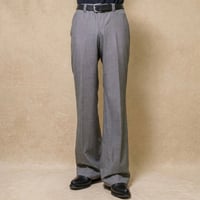 00's BANANA REPUBLIC ピンストライプ柄ウールスラックス グレー