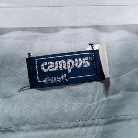 70s CAMPUS TALONジップ フラップコインポケット フレア ポリスラックス ネイビー