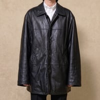 90s ANGELO LITRICO レザーカーコート ブラック