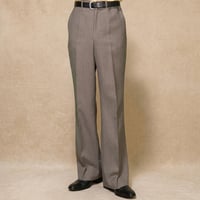 70s Sears TALONジップ フレア ポリストライプスラックス ブラウングレー