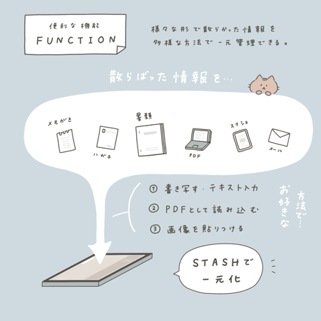 情報一元化ノート「STASH」COMPLETE EDITION｜デジタルステッカー付き