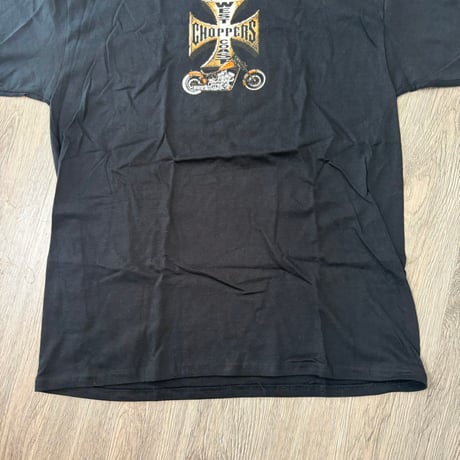 【未使用・美品】ウエストコーストチョッパーズ Tシャツ L 黒 両面 ファイヤー