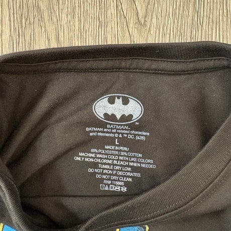 【新品】バットマン オフィシャル Tシャツ L 黒 ダークナイト 両面プリント