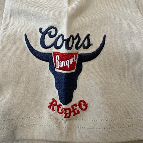 【新品・タグ付】クアーズ ビール 企業Tシャツ L ロデオ 刺繍 両袖ロゴ