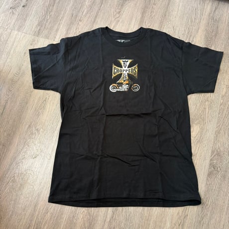 【未使用・美品】ウエストコーストチョッパーズ Tシャツ L 黒 両面 ファイヤー