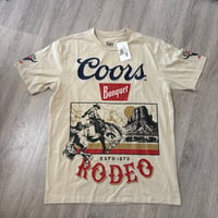 【新品・タグ付】クアーズ ビール 企業Tシャツ L ロデオ 刺繍 両袖ロゴ