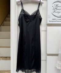 1980s black slip dress