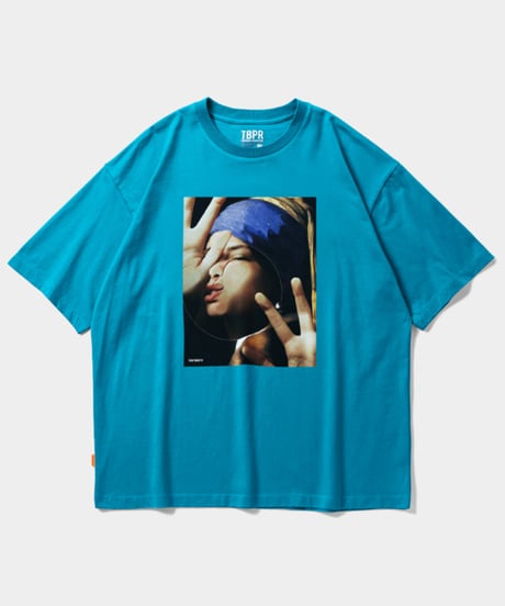 𝐓𝐈𝐆𝐇𝐓𝐁𝐎𝐎𝐓𝐇 | TBPR / DISTORTION S/S T-SHIRT | Aquamarine