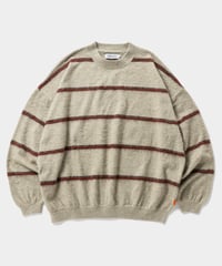 𝐓𝐈𝐆𝐇𝐓𝐁𝐎𝐎𝐓𝐇 | TBPR / BORDER KNIT SWEATER | Gray