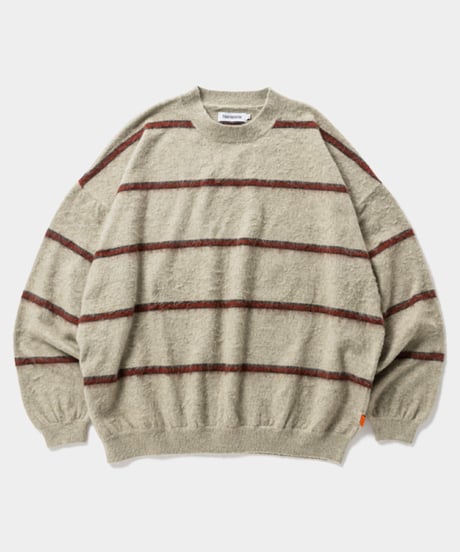 𝐓𝐈𝐆𝐇𝐓𝐁𝐎𝐎𝐓𝐇 | TBPR / BORDER KNIT SWEATER | Gray