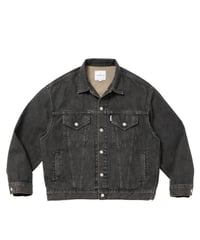 𝐂𝐎𝐎𝐓𝐈𝐄 | 12.5oz Denim Trucker Jacket | Black Fade OD