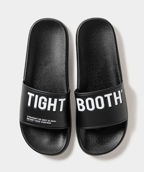 TIGHTBOOTH | TBPR / BIG LABEL SLIDE SANDAL | Black