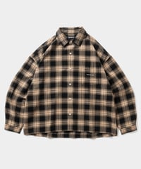 𝐓𝐈𝐆𝐇𝐓𝐁𝐎𝐎𝐓𝐇 | TBPR / PLAID FLANNEL L/S SHIRT | Black x Beige