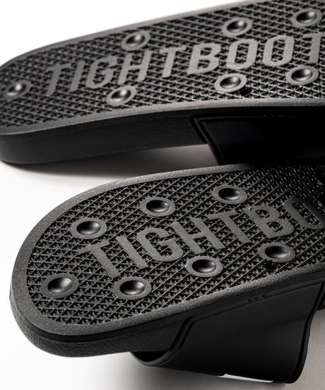 TIGHTBOOTH | TBPR / BIG LABEL SLIDE SANDAL | Black