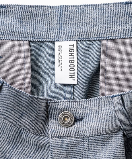 𝐓𝐈𝐆𝐇𝐓𝐁𝐎𝐎𝐓𝐇 | TBPR / FLOCKY DENIM BALLOON PANTS | Blue